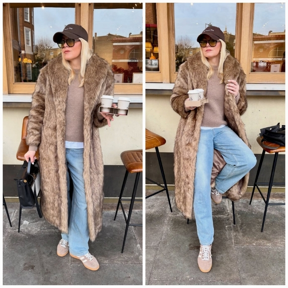 Zara Hooded Faux Fur Coat - Picture 11 of 14